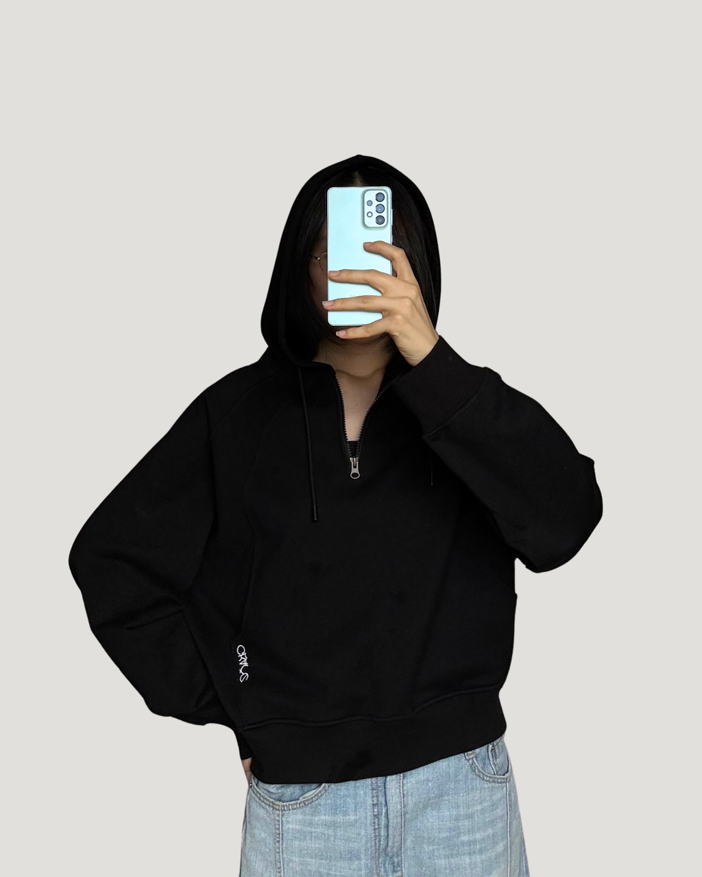 GRACE 03 HALF-ZIP HOODIE (unisex)
