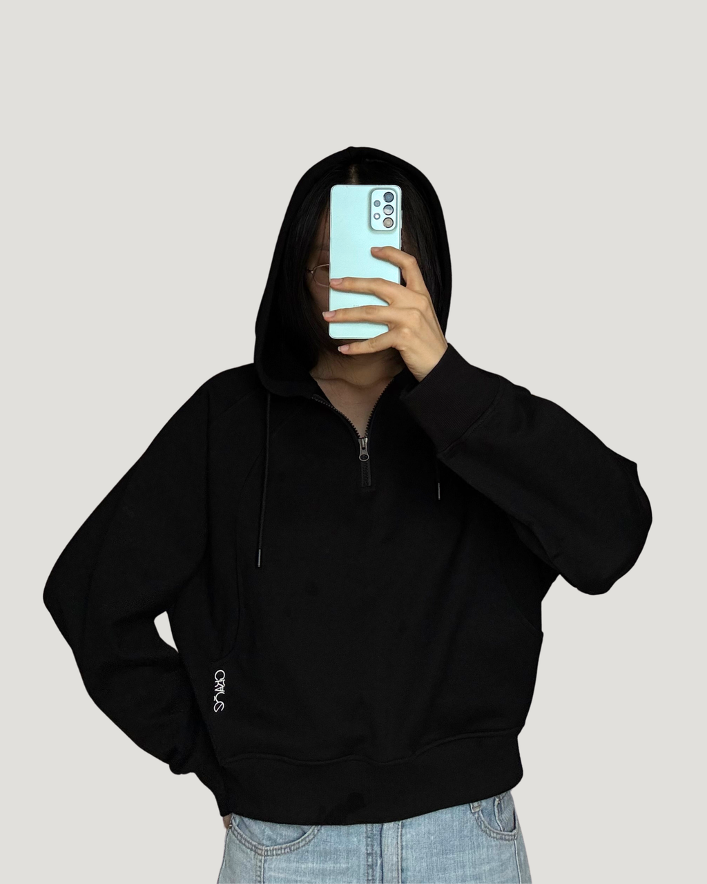 GRACE 03 HALF-ZIP HOODIE (unisex)