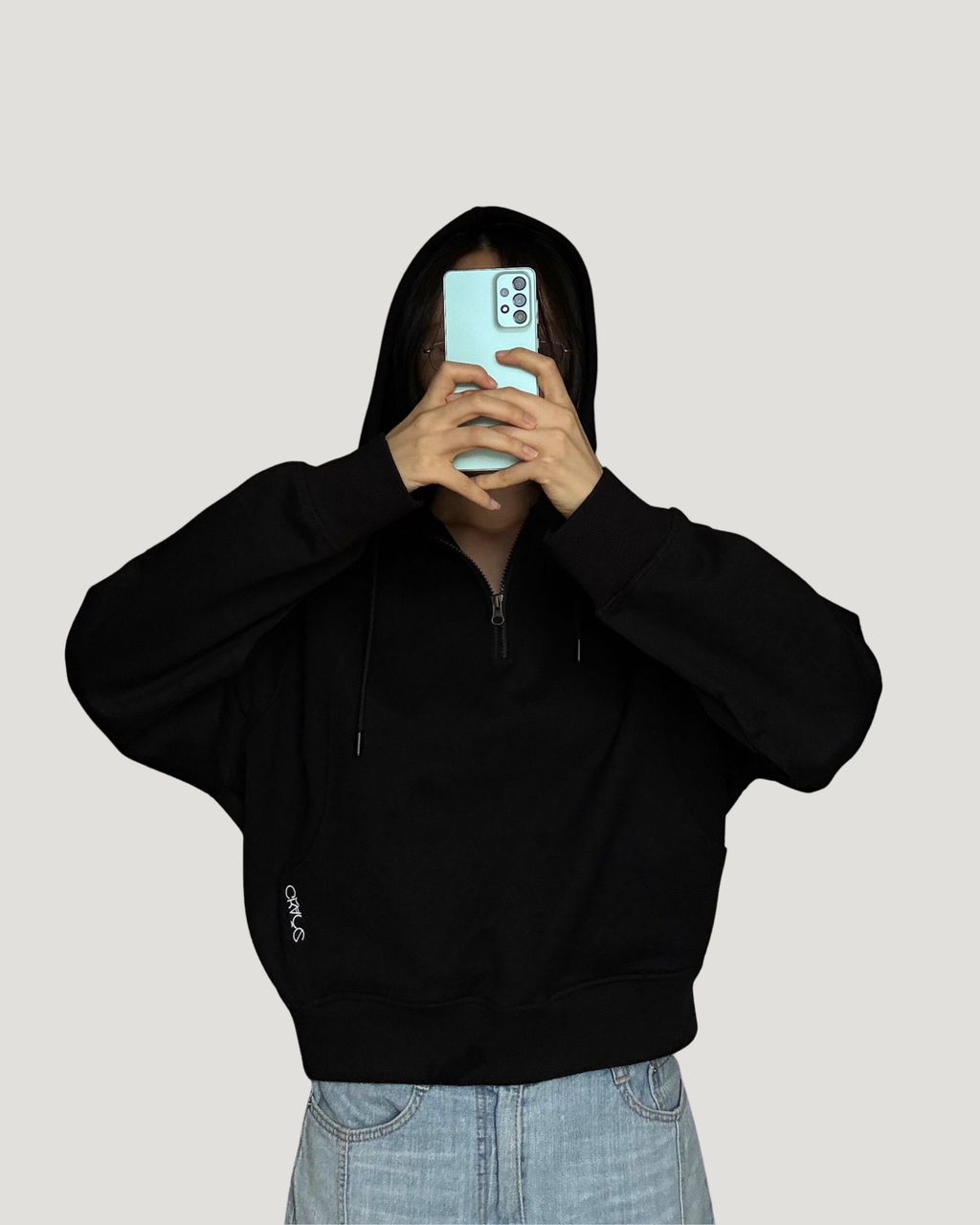 GRACE 03 HALF-ZIP HOODIE (unisex)