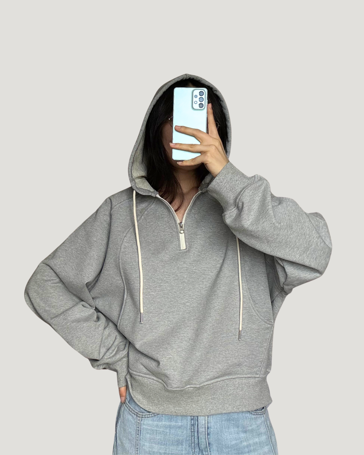 GRACE 03 HALF-ZIP HOODIE (unisex)