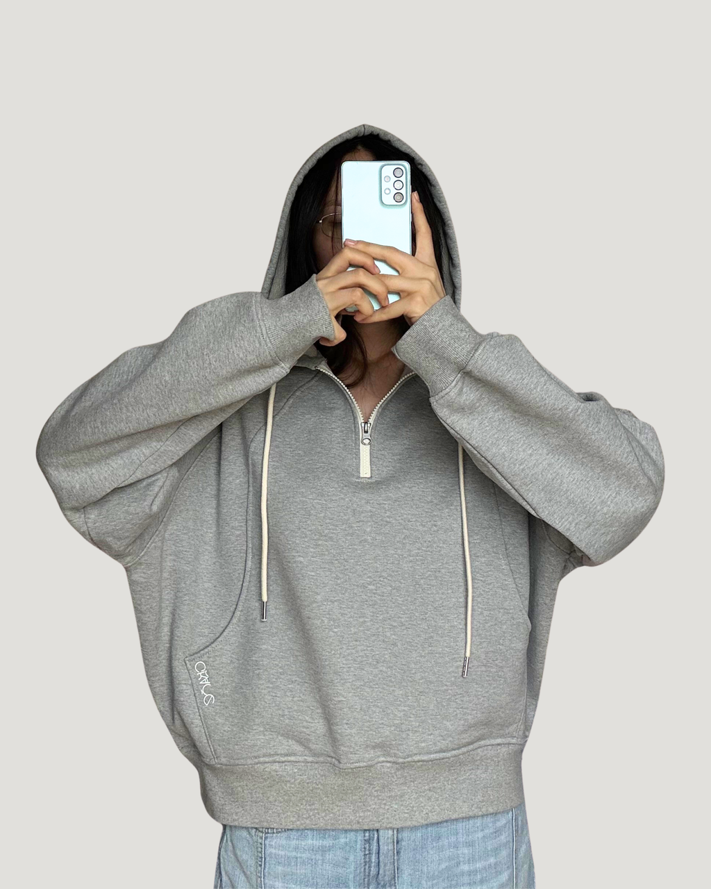 GRACE 03 HALF-ZIP HOODIE (unisex)